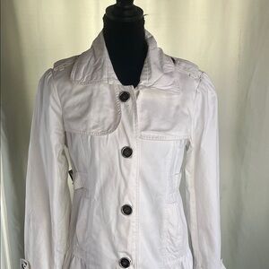 Millard Fillmore M-14 Anthropologie Women’s White Button-Front Jacket